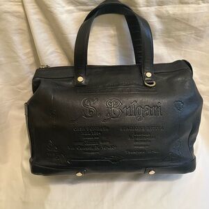 BVLGARI BULGARI Large Boston Bowling Doctor Bag Satchel